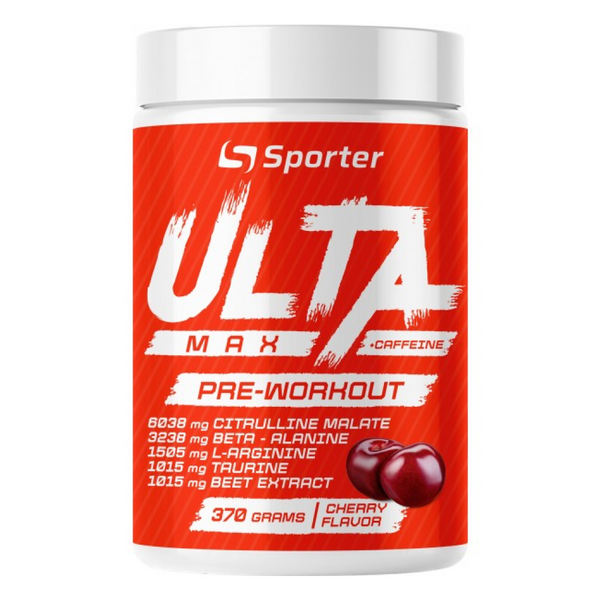 Передтренувальний комплекс Sporter Ulta Max Pre-Workout + сaffeine  Vegan 370 г Вишня Київ