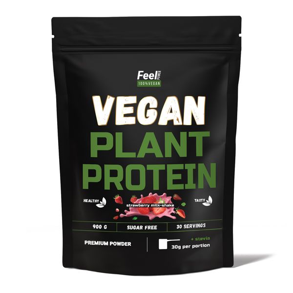 Веганский растительный протеин «Смесь» - Vegan plant protein « ВІеnԁ» (Клубничный милк-шейк) 900 г Киев