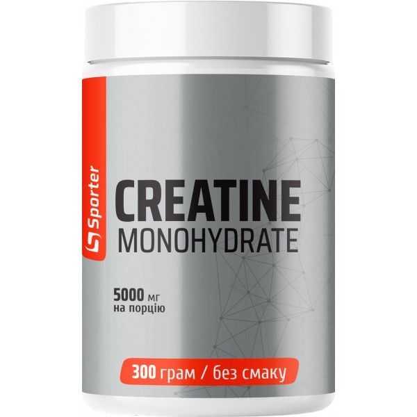 Креатин Sporter Creatine monohydrate (Pure) без смаку Vegan 300 г  Київ