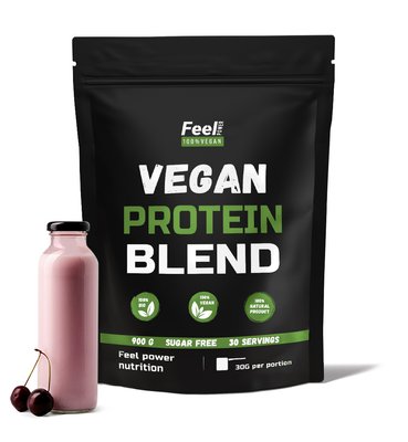 Vegan protein BLEND Feel Power  (Вишневый йогурт) 900 г  Киев