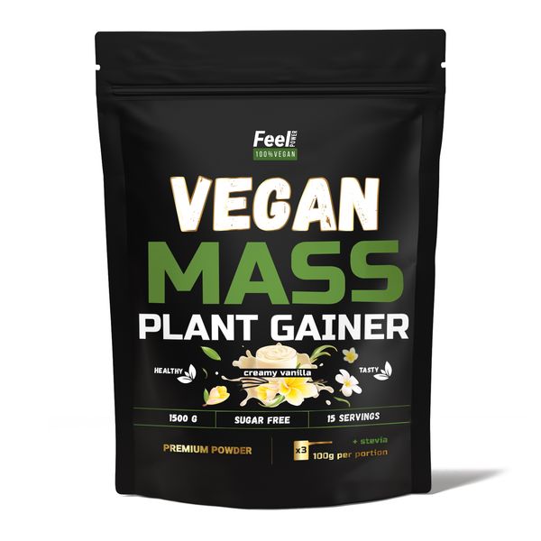 Vegan MASS Plant Gainer 1500 г (Ніжна ваніль) Київ