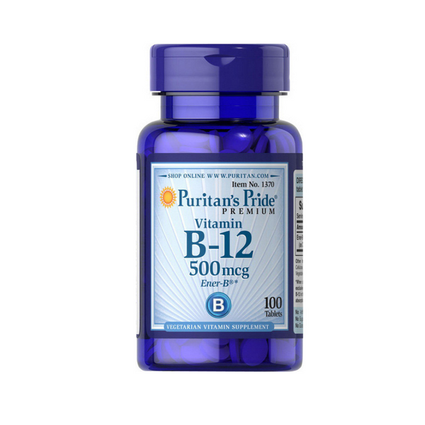 Puritan's Pride Vitamin B-12 500 mcg (100 веган таблеток) Київ