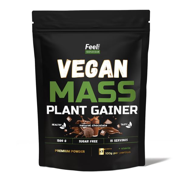 Vegan MASS Plant Gainer 1500 г (Натуральний шоколад) Київ