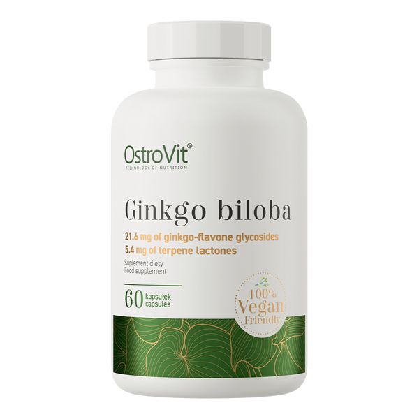 Гінко Білоба,Ginkgo Biloba, OstroVit, 60 veg caps Київ