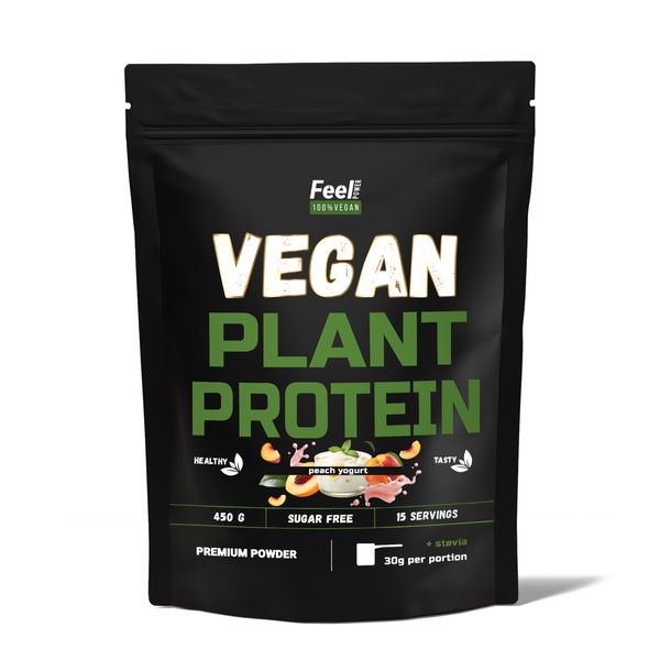 Веганский растительный протеин «Изолят горохового белка» - Vegan plant protein «Іsolate pea protein» (Персиковый йогурт) 450 г Киев