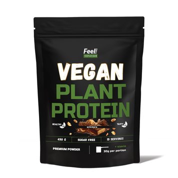 Vegan Plant Protein ''Blend'' Feel Power 100% Vegan - ''Протеїнова cуміш" (Снікерс) 450 г Київ