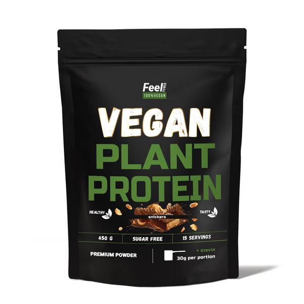 Веганский растительный протеин «Изолят горохового белка» - Vegan plant protein «Іsolate pea protein»  (Сникерс) 450 г Киев