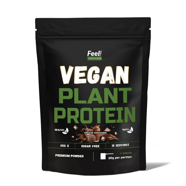 Веганський рослинний протеїн «Суміш» - Vegan plant protein “Вlend”(Натуральний шоколад) 450 г Київ