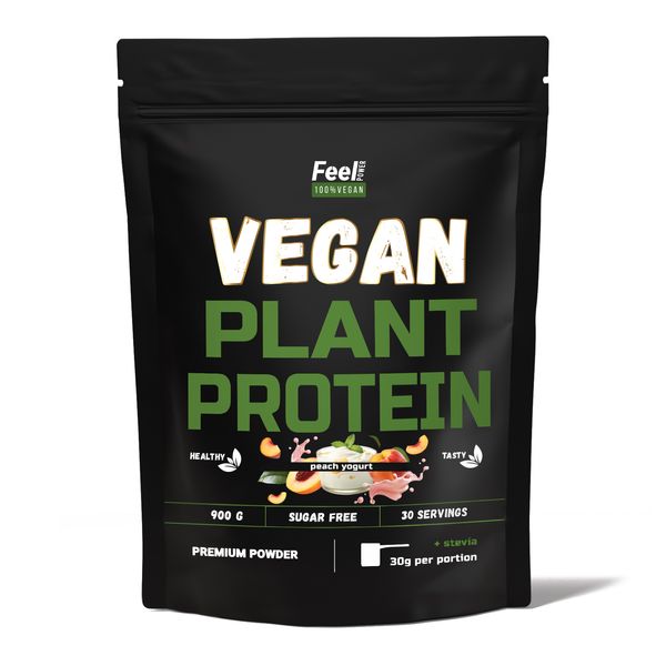 Веганский растительный протеин «Изолят горохового белка» - Vegan plant protein «Іsolate pea protein» (Персиковый йогурт) 900 г Киев