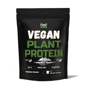 Vegan Plant Protein ''Blend'' Feel Power 100% Vegan - ''Протеїнова cуміш" (Натуральний) 450 г Київ