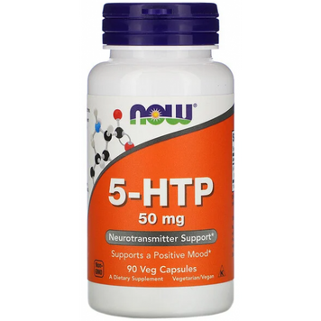 NOW Foods, 5-HTP, 50 мг, 30 veg capsules Київ