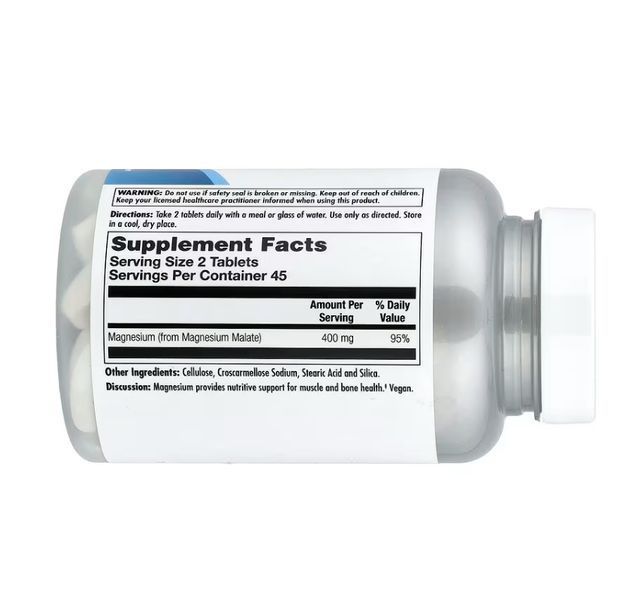 Магній Малат, Kal Magnesium Malate 400mg - 90  veg tabs Київ