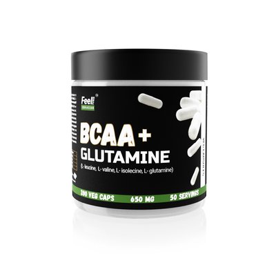 Feel Power Vegan BCAA 2:1:1 +glutamine 650 mg, 200 Veg Capsules Киев