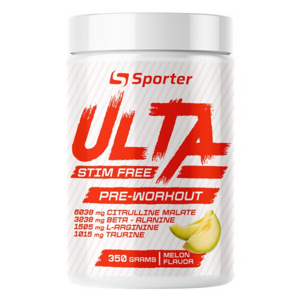 Предтренировочный комплекс без кофеина Sporter Ulta Stim Free Pre-Workout Vegan 350 г Дыня Киев