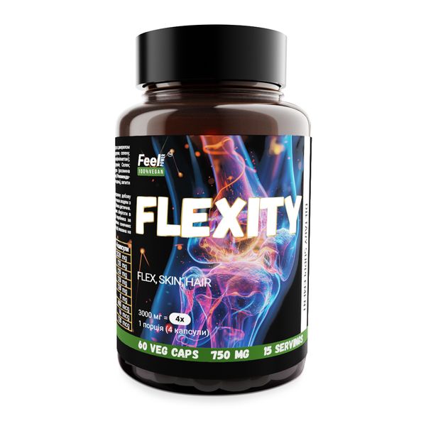 Гнучкість- Flexity, Feel Power, 750 mg, 60 veg capsules Киев